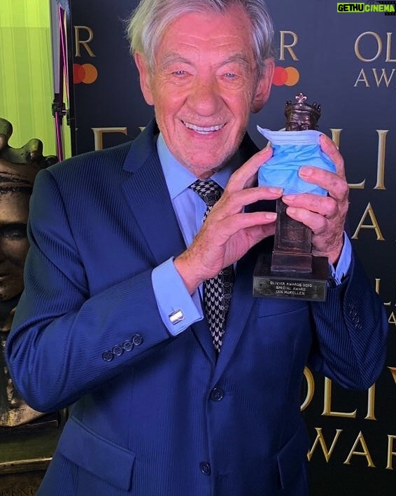 Ian McKellen - 103.5K Likes - I was honoured to receive a special Olivier award last night. Photo by Tom McCormack