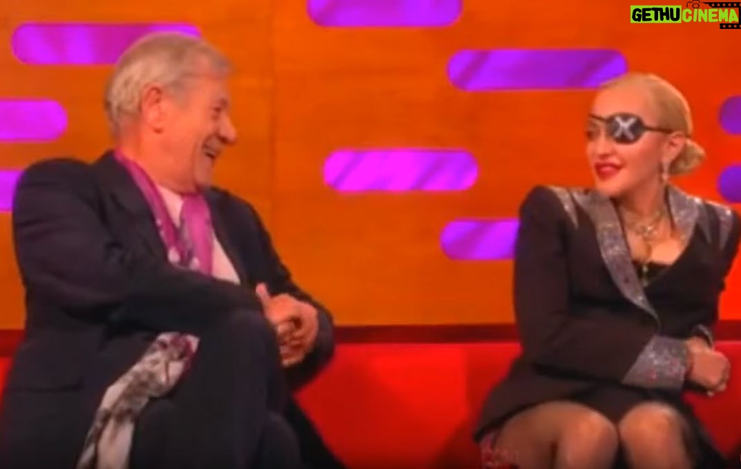 Ian McKellen Instagram - With Madonna on Graham Norton Show last night