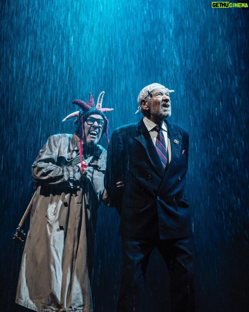 Ian McKellen Instagram - With Lloyd Hutchinson as Fool in King Lear. London. 2018.