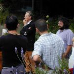 Ian McKellen Instagram - #TBT 2 December 2000. Backyard barbecue in Wellington NZ with Peter Jackson and Tim Barnett while filming #LOTR. Formal introduction to Kiwi-style Pavlova.