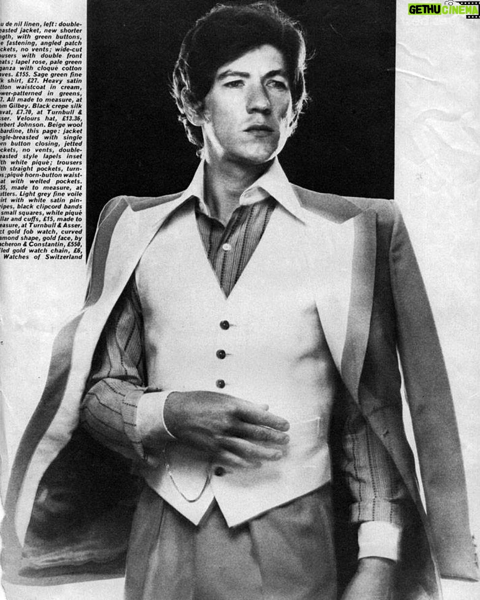 Ian McKellen - 86.5K Likes - #TBT I seem to be wearing two shirts, a waistcoat and a jacket in this #ott fashion shot from the mid 1960s. Hidden away is a marvelous gold Vacheron Constantin watch.