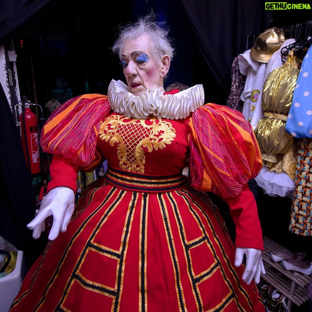 Ian McKellen Instagram - A large diamond on the right hand and a large hat on the head and Mother Goose will be ready to take occupancy of the Tower of London. https://mothergooseshow.co.uk Photo by @fredericaranda