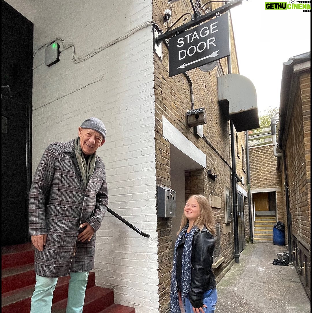 Ian McKellen - 76.2K Likes - I chanced on a photo of the 17 year old Millie Anna outside the Theatre Royal, Martin Shaw and me in the background. It turned out Millie Anna @outwith_millieanna is an aspiring model with the @zebedeetalent agency and outspoken about Down Syndrome. I had a cousin with the same condition. Now she has shown me around Windsor, under the loving guidance of her father Jeffrey, who snapped us on our way.