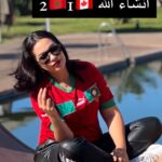 Ibtissam Laaroussi Instagram - اش بان ليكم 🇲🇦🇲🇦🇲🇦 courage les lions 🦁 #travel #qatar2022 #football #equipenational