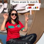 Ibtissam Laaroussi Instagram - Allez les lions d Atlas 🦁 dima maroc 🇲🇦 تصويرة قبل الماتش اش كاين ؟ 🫣