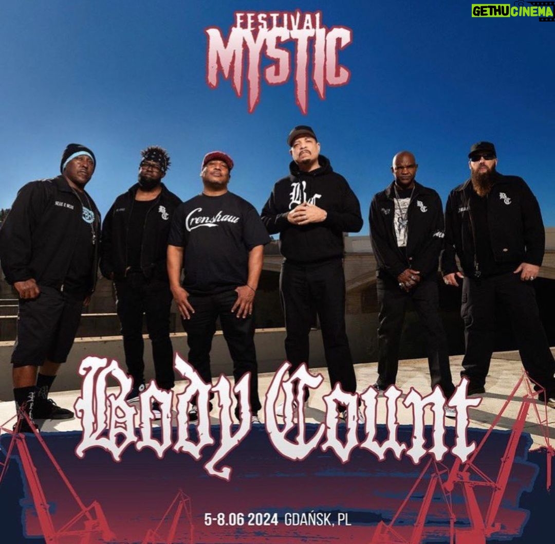 Ice-T Instagram - Yep, we’re touring this summer! See you at Mystic Festival 2024 in Poland🔥Follow @bodycountofficial for more info. #bodycount #mysticfestival