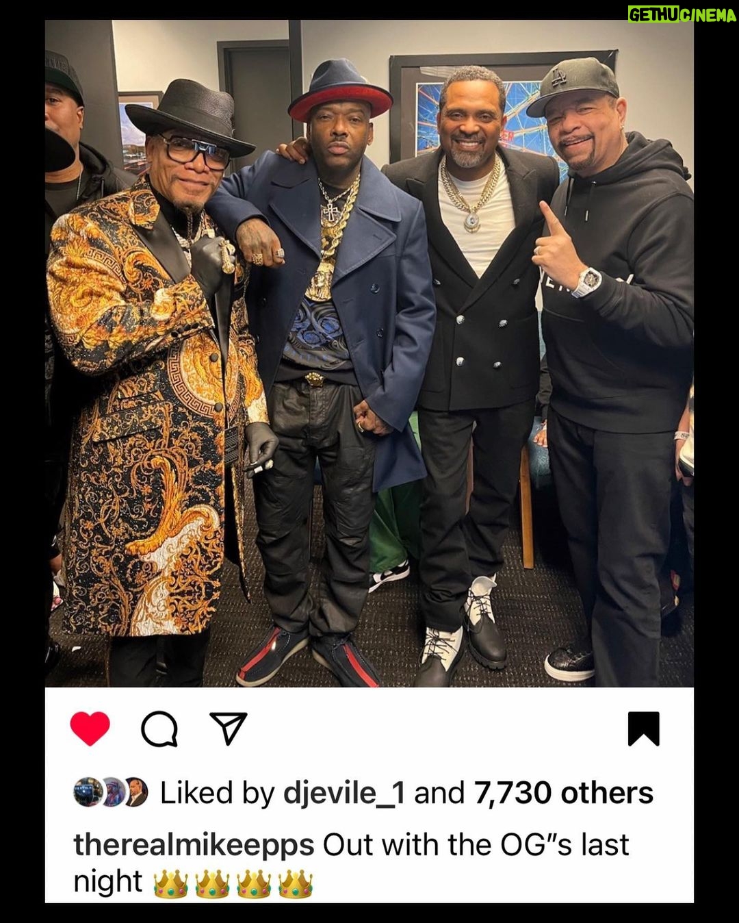 Ice-T Instagram - Out last night at the Barclays for the homie @therealmikeepps show… Some of the funniest Comedians ever killed it. Don’t miss this show when it comes to your town. 🔥🔥🔥