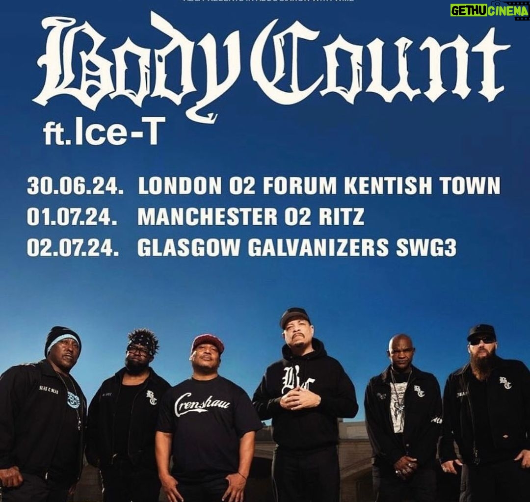 Ice-T Instagram - UK concerts. Some tickets STILL available! Get em now 💥 Link in my IG Bio 💥