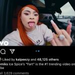 Ice Spice Instagram - 400 bandz just to do my lil dance 💋