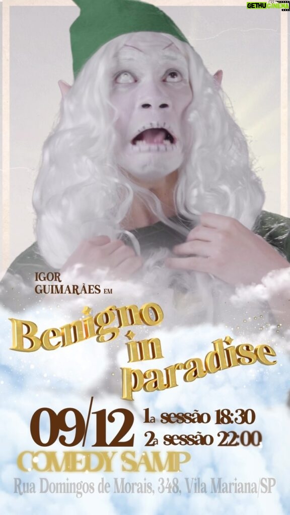Igor Guimarães Instagram - GRAVAÇÃO DO ESPECIAL BENIGNO IN PARADISE - Em São Paulo no @comedysampaclub dia 9 de dezembro. Ingressos na bio.
