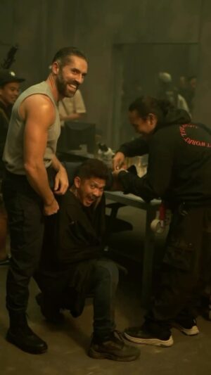 Iko Uwais Instagram - Such an honor experience working with you for the second time and was Fun!!.
I was nervous when we were in the fighting scene, but luckily I’m not working with an ashole person, I realized I’m working with a legend.
#warpath
