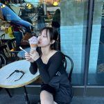 Im Na-yeon Instagram - My messy hair and perfect hazelnut gelato 🍦