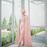 Irish Bella Instagram - Everything pink 💕 Dressed by @dhouseofluxury Headpiece by @monliesmade Shoes by @langkahbylinalee Photography by @sudutputih.mo