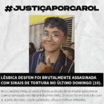 Isabella Moreira Instagram - 21 anos. Ela tinha 21 anos. Quero que isso ressoe na cabeça de quem lê enquanto se lembra quem era aos 21 ou quem ainda quer ser. A vida sendo ainda uma promessa, tanta coisa pra ver, aprender, conquistar. Ana Caroline e sua noiva tinha acabado de se mudar pra Maranhãozinho. Vi muita gente tendo a atitude nojenta de questionar o que Carol fazia ou deixava de fazer e, meu deus, que raiva! como alguém pode ter coragem de questionar um LESBOCIDIO com sinais de tortura dessa forma? É explícito que esse crime foi um crime de ódio e é inaceitável que 1) não haja justiça e 2) haja silêncio. A noiva, família e amigos da Carol os meus mais sinceros sentimentos. Eu não consigo imaginar a dor de vocês, mas quero que tenham certeza de que podem contar comigo e com a minha plataforma pra qualquer coisa. Por fim, peço que levem a Lesbofobia mais a sério. A taxa de lesbocidio aumentou 200% em apenas três anos. Conto com vocês pra pedir #JustiçaPorCarol, por Luana Barbosa e tantas outras. Protejam mulheres lésbicas desfem! Foto do segundo slide tirada por @alanselmi