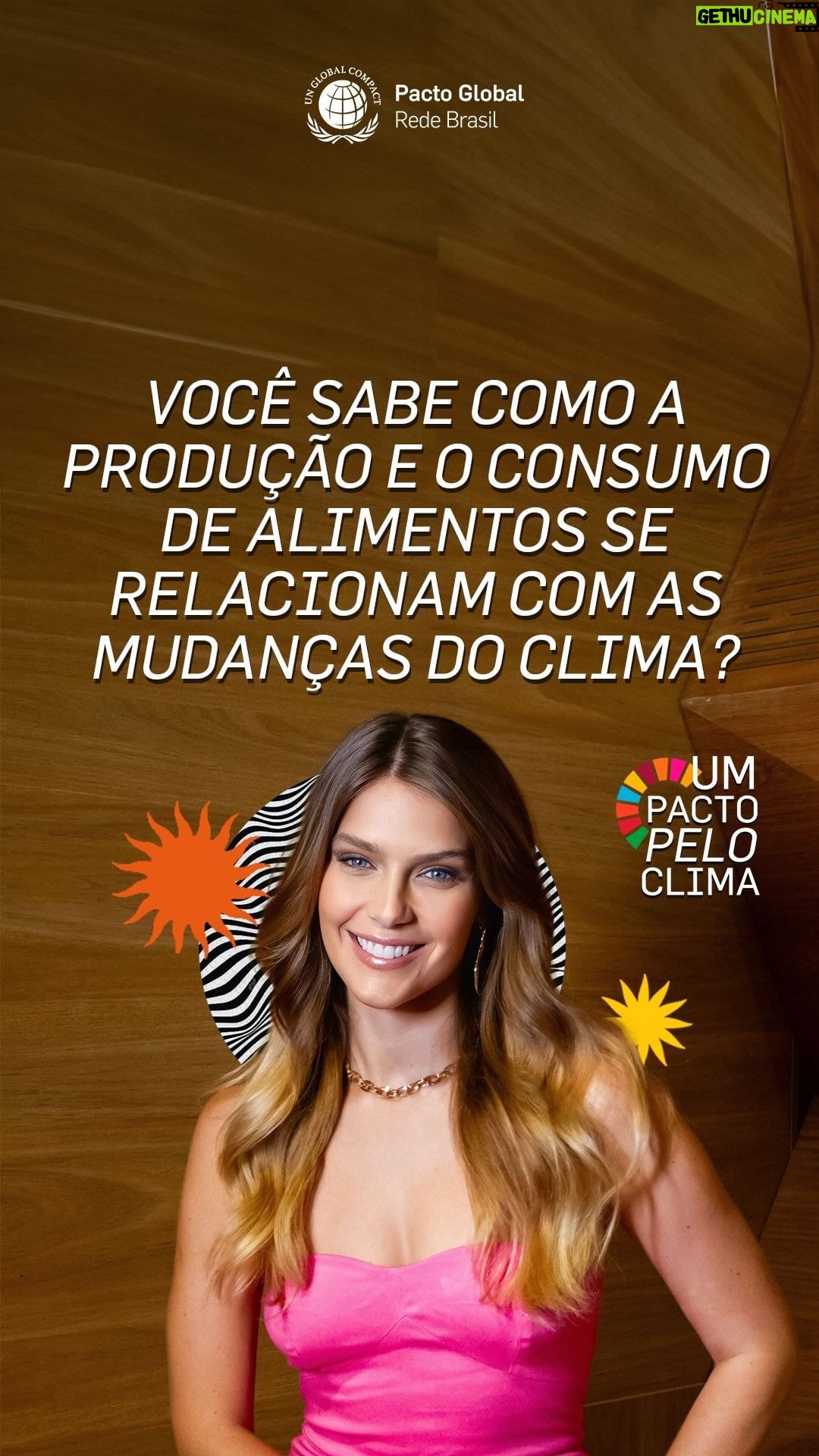 Isabella Santoni Instagram - Você sabia que a produção e o consumo de alimentos têm papel crucial no rumo das mudanças climáticas? Isso ocorre especialmente diante do crescimento populacional. Para compreender como se dá esse cenário atualmente e de que forma a transformação agrícola e a redução do desperdício podem ser alternativas para uma realidade mais sustentável, acompanhe o 13º episódio da série Um Pacto pelo Clima! Acesse o link na bio do Pacto Global da ONU no Brasil para assistir no Youtube! #PactoGlobal #ODS #ESG #UmPactoPeloClima