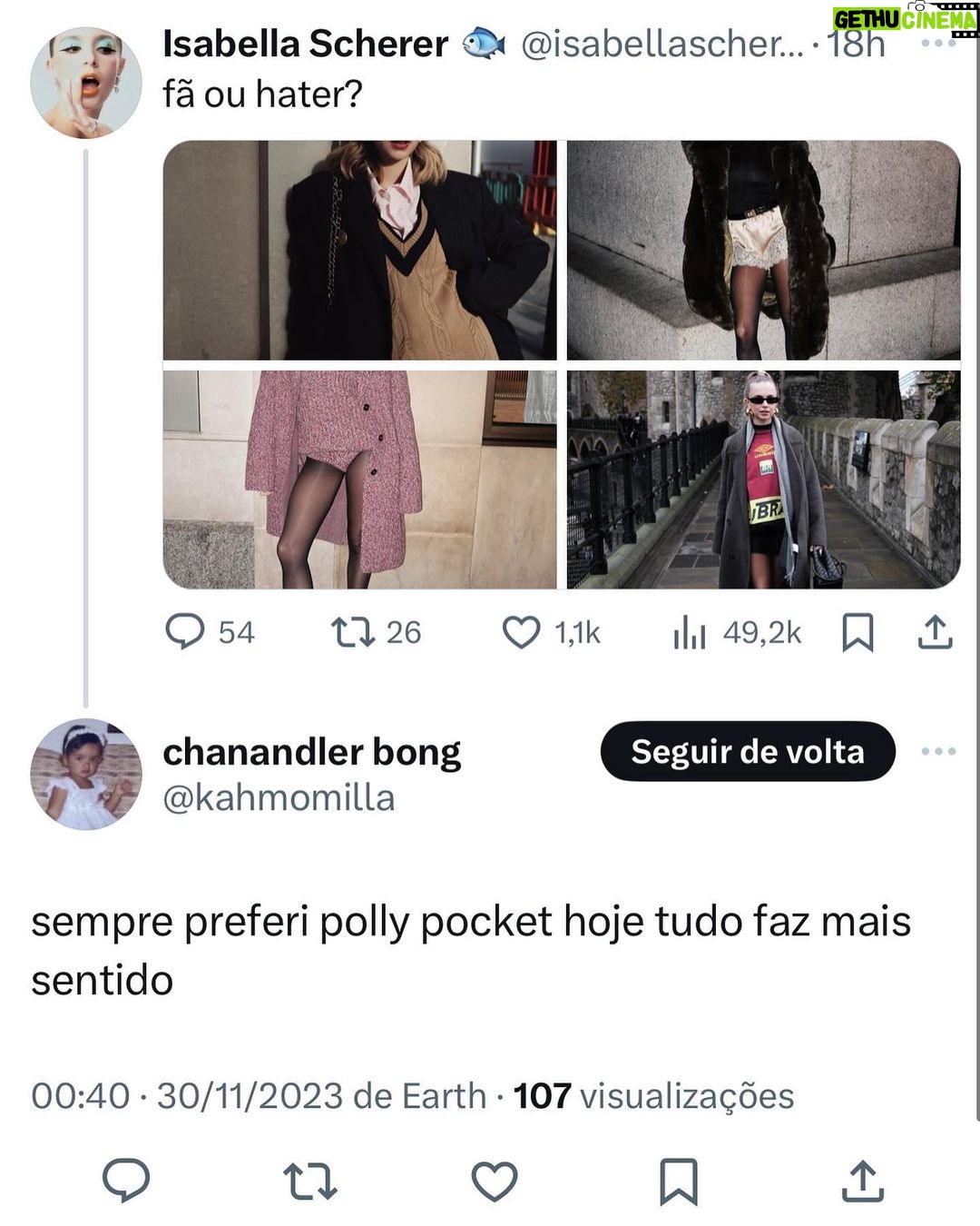 Isabella Scherer Instagram - Sra. Pequena