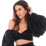 Isabelle Kaif Instagram - i’ll stop wearing black when the make a darker color #wednesdayaddams 🕶️🕷️♟️ Photography @DabbooRatnani Assisted by @manishadratnani @dabbooratnanistudio Make up @makebygayetri Hair @nitutamang143 Styling @anshikaav Outfit @arabellaaofficial Earrings @anaqajewels Rings @inaya_accessories @rubans.in Styled by @anshikaav Assisted by @bhatia_tanisha Wednesday Addams Wednesdays
