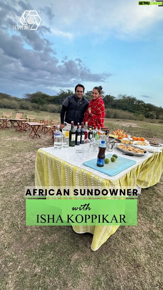 Isha Koppikar Instagram - African sundowner, a breathtaking sight, Paints the sky in hues of golden light. As day meets night on the savannah's edge, In its tranquil beauty, hearts find their pledge. DM us @TheGameDrive to get the details for our most fabulous and memorable luxury safari experiences, with family and friends. You can experience the gorgeous African Sundowner just like @isha_konnects did! #TheGameDrive #safari #luxurysafari #wildlife #nature #beautiful #safarimagic #gorgeous #safarilife #travels #AfricanSafari #sundowner #sunsetdrinks #sunsetmagic #sunsetserenity #bestmemories . Masai Mara, Kenya