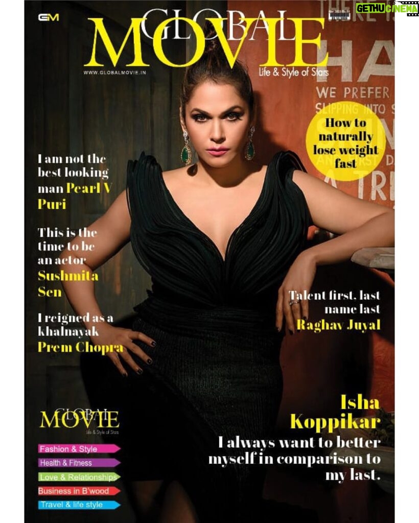 Isha Koppikar Instagram - On the cover of the @globalmoviemagazineott November 2023, and I spill the beans on my upcoming movie Ayalaan and so much more! Subscribe to Global Movie to read the interview Photography- @rambherwaniproductions Makeup & Hair- @ojasrajani Outfit @mireyasanya Jewellery- @notandas_jewellers Location- @gordonhousehotel Managed by @dipalijoshi01 @vkcelebrities