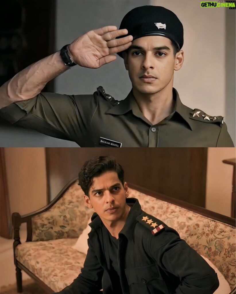 Ishaan Khattar Instagram - From Balli to Capt Balram Singh Mehta. What a ride. Thank you so much for the overwhelming love 🙏🏼 This film is the result of an incredible set of people who put in serious, serious work to realise this extraordinary story. My salutes to my crew and huge love to our audiences. Keep watching #PippaOnPrime 🔥 - I