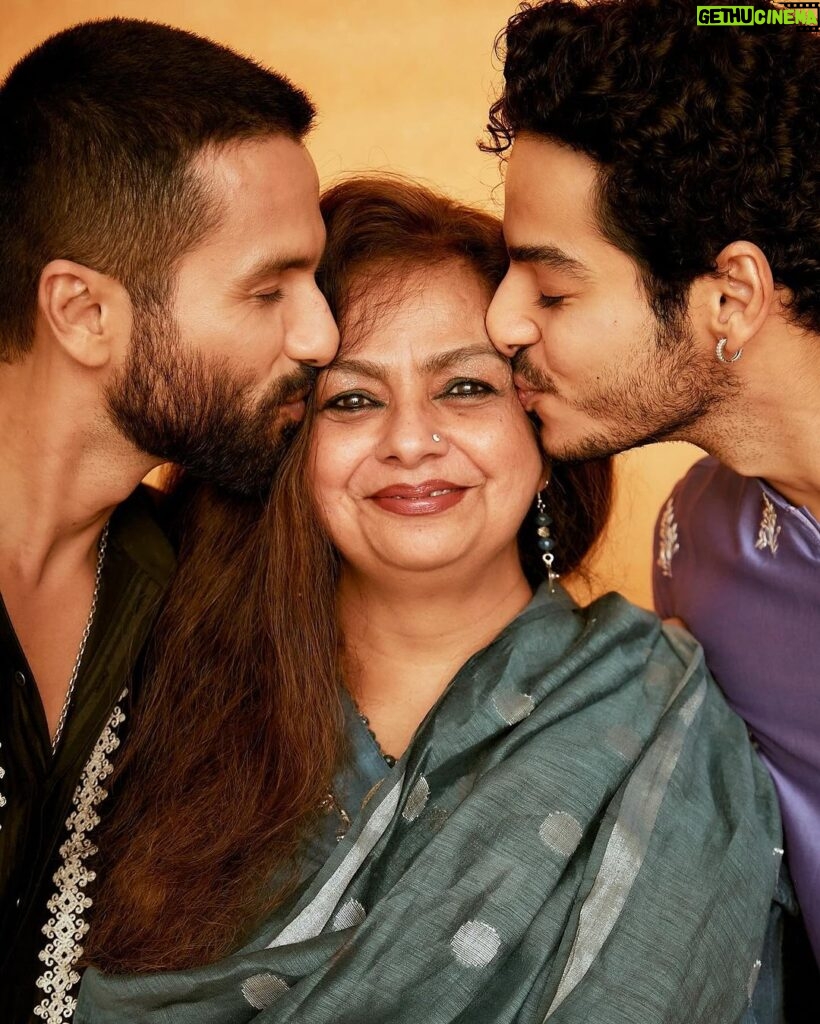 Ishaan Khattar Instagram - Happy birthday mom 💙 May the twinkle in your eyes remain forever and grow brighter as you enter a more joyous stage of your life! You are my voice of reason and my beacon of strength. Love you.