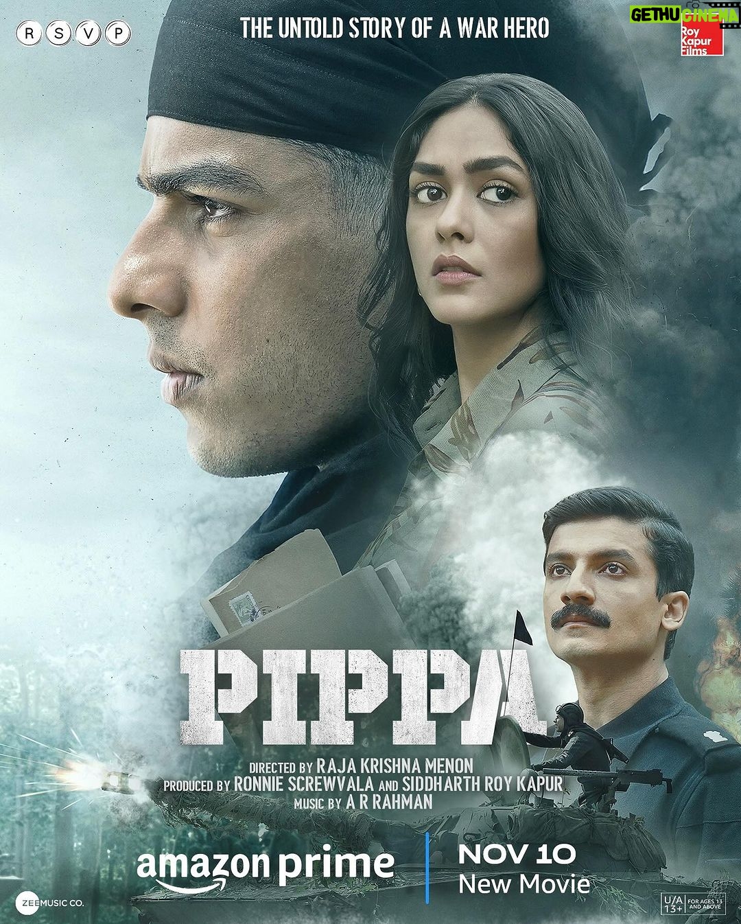 Ishaan Khattar Instagram - The untold story of a war hero. #PippaOnPrime Nov 10th, 2023 @rajamenon @roykapurfilms @rsvpmovies @primevideoin @arrahman @mrunalthakur @priyanshupainyuli @sonirazdan @shooterseth @debasishmishr @anujsinghduhan @raichandrachoor @soham_majumdar_ #SiddharthRoyKapur @ronnie.screwvala