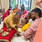 Ishita Dutta Instagram - Happy 6 months my baby ❤️❤️❤️ Vaayu’s Annaprashan ceremony 🙏 For those who don’t know it’s a Bengali traditional ceremony which also known as the rice ceremony where solid food is introduced to the baby by his mama for the first time ❤️ Off course the baby is too small to eat so we only touch the food to introduce him to flavours.