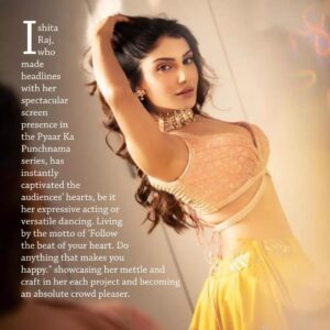 Ishita Raj Sharma Instagram - Captivating Elegance: Ishita Raj graces the December 2023 Digital Cover of Passion Vista Magazine, a radiant blend of Bollywood charm and fashion finesse by designer Archana Kochhar. Artist: @iamishitaraj Fashion Designer: @archanakochharofficial #BollywoodGlam #PassionVista #DigitalCover #Beauty #IshitaRajSharma #ArchanaKochhhar Unified Brainz