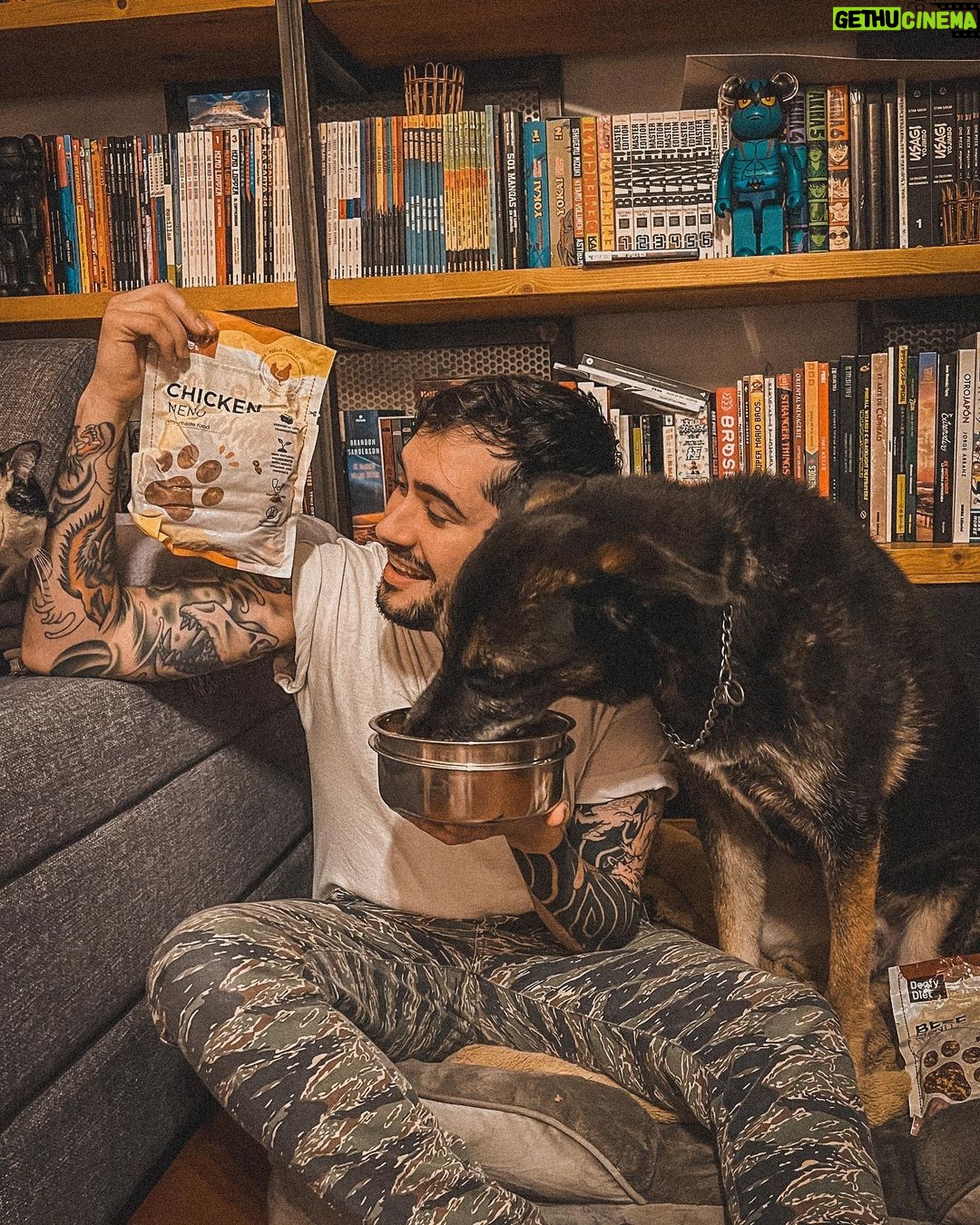 Ismael Prego Instagram - GANADORA: @juana_montana Impactantes imagenes del momento en el que le expliqué a mi perro que no volvería a comer pienso todos los días. Lamentablemente a Blacky le da igual lo que le diga, en cuanto le preparo uno de sus menús diarios ya tan solo le importa devorarlo. Si queréis probar @dogfydiet estáis de suerte, ya que voy a sortear 3 meses de comida gratis para uno de vuestros peludos. ¿Qué tenéis que hacer para participar? 1. Seguir a @dogfydiet y a @wismichu 2. Etiquetar a dos amigos a quienes les pueda interesar 3. Compartir en stories etiquetando a @dogfydiet y a mi para tener más posibilidades de ganar. *Este viernes anunciamos el ganador.* *Para los que no ganéis tenéis el código de descuento WISMICHU10 con el que conseguiréis un 10% de descuento* PD: si además en las storys subís una foto de vuestros peludos, yo os daré puntos extra #ad