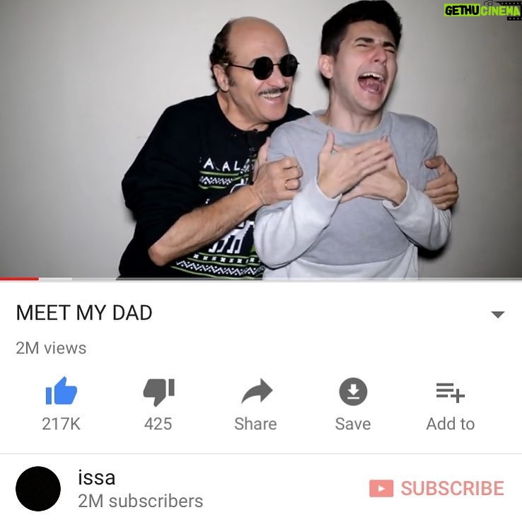 Issa Christopher Tweimeh Instagram - throwback to one of my fave youtube videos ever with the one and only TONYYYY!!! happy father's day dad thanks for supporting me and being cooler than me as always! maybe one day we'll do this again ;) <3