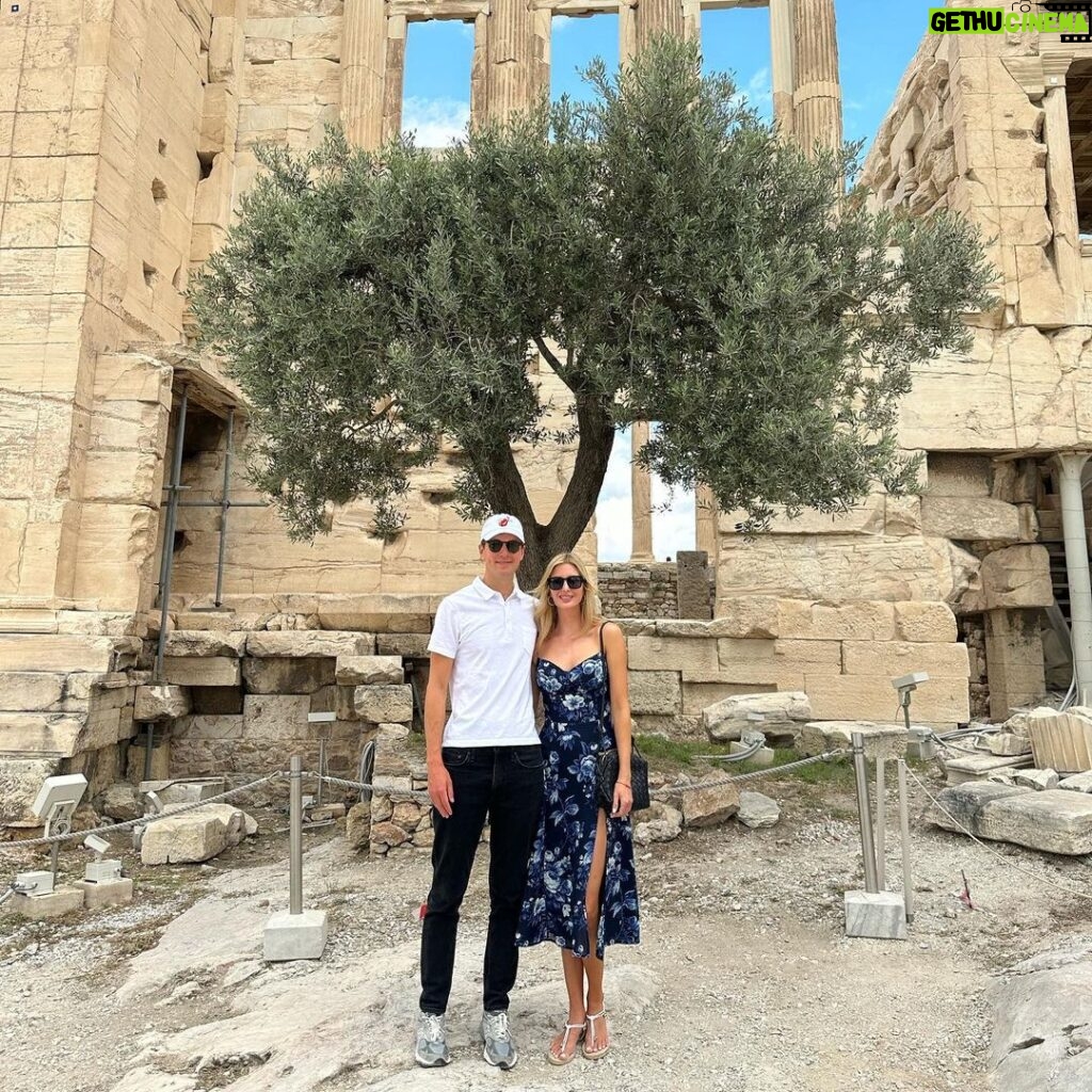 Ivanka Trump Instagram - 🇬🇷🌀🧿🤍🌞✨🏛️🌿 Exploring the Acropolis in Athens! 🇬🇷✨ The Acropolis is a testament to the incredible achievements of ancient Greek civilization and their enduring legacy. It's a place where history comes alive, transporting you back in time to an era of myth, philosophy, and cultural brilliance. Standing atop this ancient citadel, surrounded by iconic structures like the Parthenon and the Erechtheion, I was awe-inspired by the incredible power of human ingenuity. The panoramic views of Athens from the Acropolis were breathtaking, offering a mesmerizing blend of ancient and modern cityscapes. It's a sight that will forever be etched in my memory 💙💙💙 P.S. Go Miami Heat ! 🔥 Acropolis Athens, Greece
