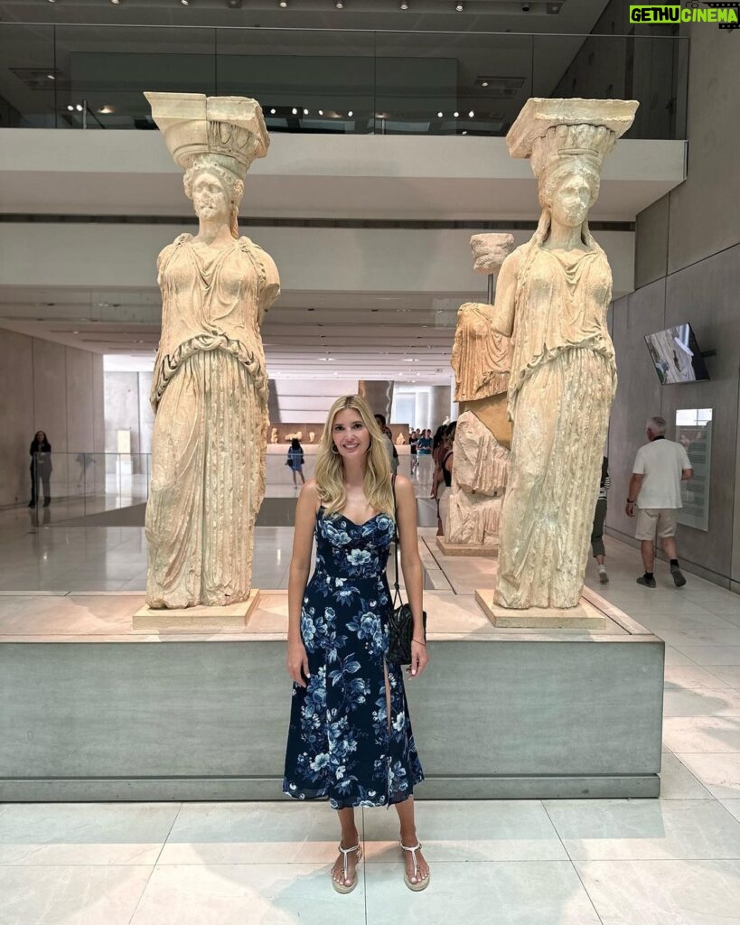 Ivanka Trump Instagram - 🇬🇷🌀🧿🤍🌞✨🏛️🌿 Exploring the Acropolis in Athens! 🇬🇷✨ The Acropolis is a testament to the incredible achievements of ancient Greek civilization and their enduring legacy. It's a place where history comes alive, transporting you back in time to an era of myth, philosophy, and cultural brilliance. Standing atop this ancient citadel, surrounded by iconic structures like the Parthenon and the Erechtheion, I was awe-inspired by the incredible power of human ingenuity. The panoramic views of Athens from the Acropolis were breathtaking, offering a mesmerizing blend of ancient and modern cityscapes. It's a sight that will forever be etched in my memory 💙💙💙 P.S. Go Miami Heat ! 🔥 Acropolis Athens, Greece