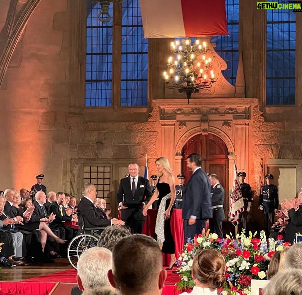 Ivanka Trump Instagram - Last night at Prague Castle, my brother Don and I had the honor to accept the posthumous first grade Medal of Merit on behalf of our mother, Ivana, from President Miloš Zeman. Born and raised in what was then Czechoslovakia, my mother grew up in Zlin, skied on the National Team and attended Charles University in Prague. Through her life she maintained a deep love and connection to the Czech Republic. I know that mom would have been extremely honored by the recognition, as were we to be here in Prague to receive it on her behalf. Thank you President Zeman for honoring her life and contributions yesterday. 🇺🇸🇨🇿 Prague, Czech Republic