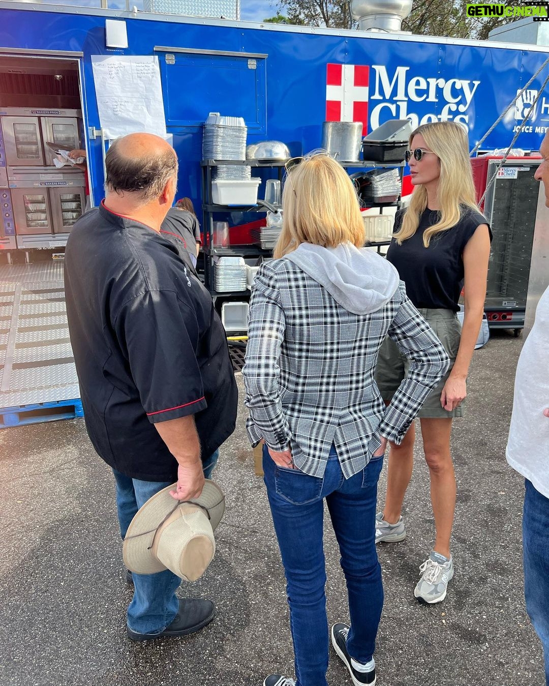 Ivanka Trump Instagram - Devastating to see the heartbreaking destruction Hurricane Ian left behind. 💔 Homes, businesses, and the lives of so many families were completely uprooted.  So grateful to have joined CityServe, Mercy Chefs, and local churches in Fort Myers and Naples to assist with their disaster relief efforts. We delivered emergency food, water, and supplies to families and first responders.  In the face of unimaginable desolation, it was beautiful to see local communities and organizations come together during such a difficult time. Fort Myers, Florida