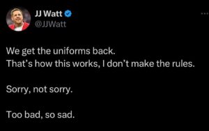 J.J. Watt Instagram - 🤷🏼‍♂️