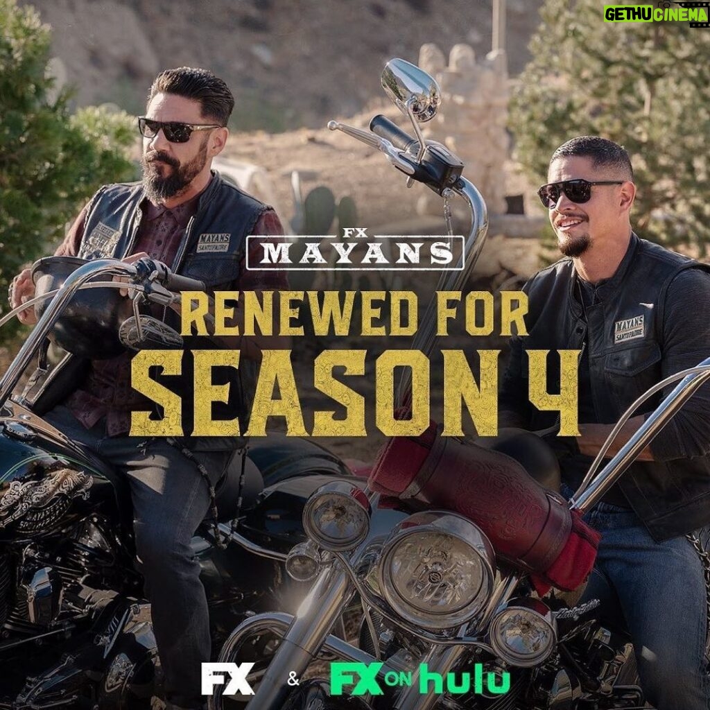 JR Bourne Instagram - Well deserved!! Tune in tmrw night for episode 9 #mayansfx next day on #Hulu Repost from @mayansfx • We ride on. #MayansFX has officially been renewed for season 4.
