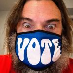 Jack Black Instagram - 100 days until Election Day! Buy a mask (𝘭𝘪𝘯𝘬 𝘪𝘯 𝘣𝘪𝘰) to support the cause @fieldteam6 😷