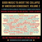 Jack Black Instagram - The D are excited to be a part of ‘Good Music To Avert The Collapse Of American Democracy, Volume 2’ - a compilation album featuring previously unreleased recordings from an array of rad artists -- out ONE DAY ONLY this Friday, 10/2 on Bandcamp! All net proceeds benefit @votingrightslab. What’s the D’s song appearing on the album, you ask? How ‘bout a lil RIZE OF THE FENIX - LIVE FROM LOLLAPALOOZA 2019! Bandcamp link in bio!