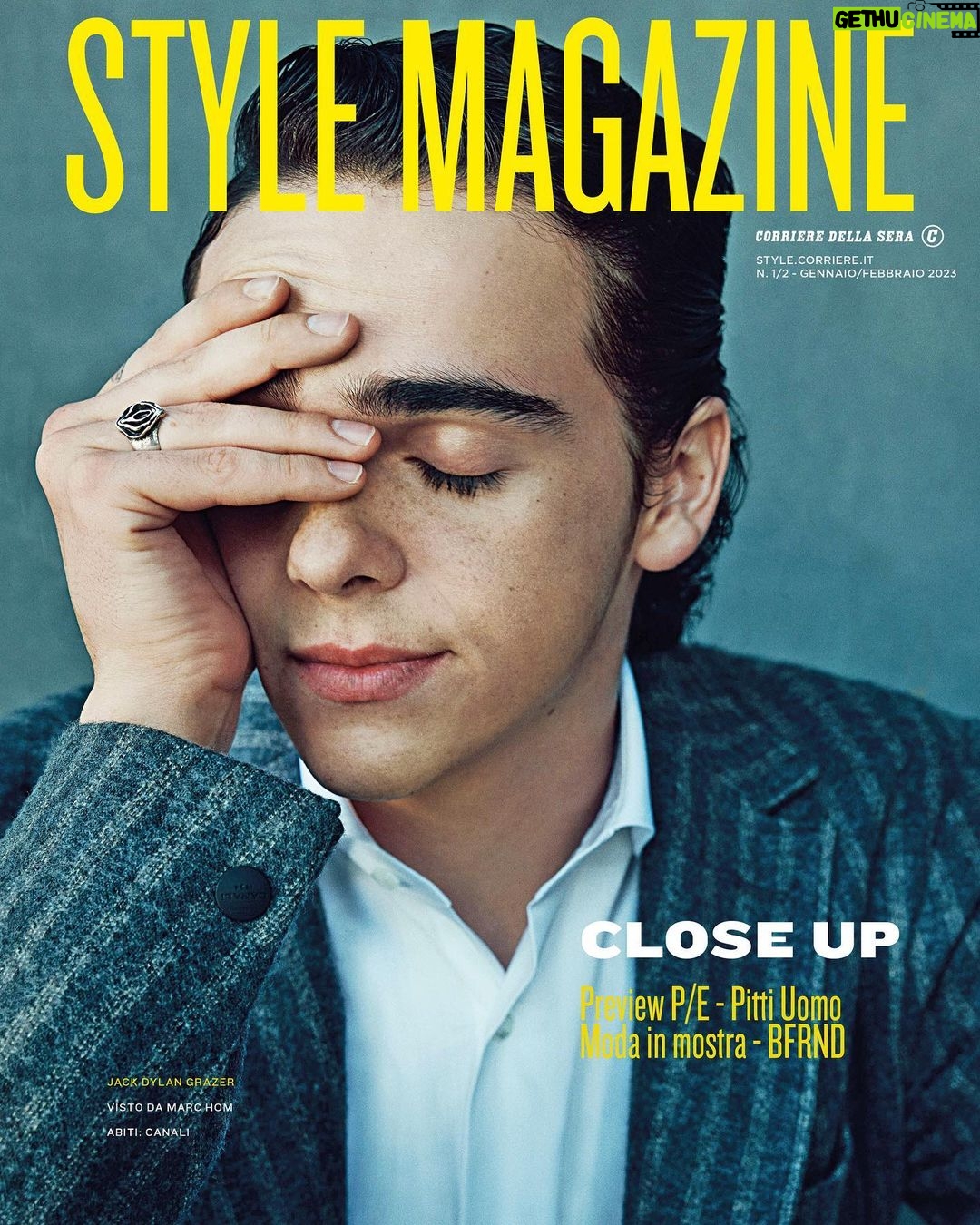 Jack Dylan Grazer Instagram - Grazie Mille Al Mio “Dream Team” @stylemagazineitalia @marchomstudio @mrfabioimmediato @colleendominique @alecalascibetta - EIC @valeravi - Interview