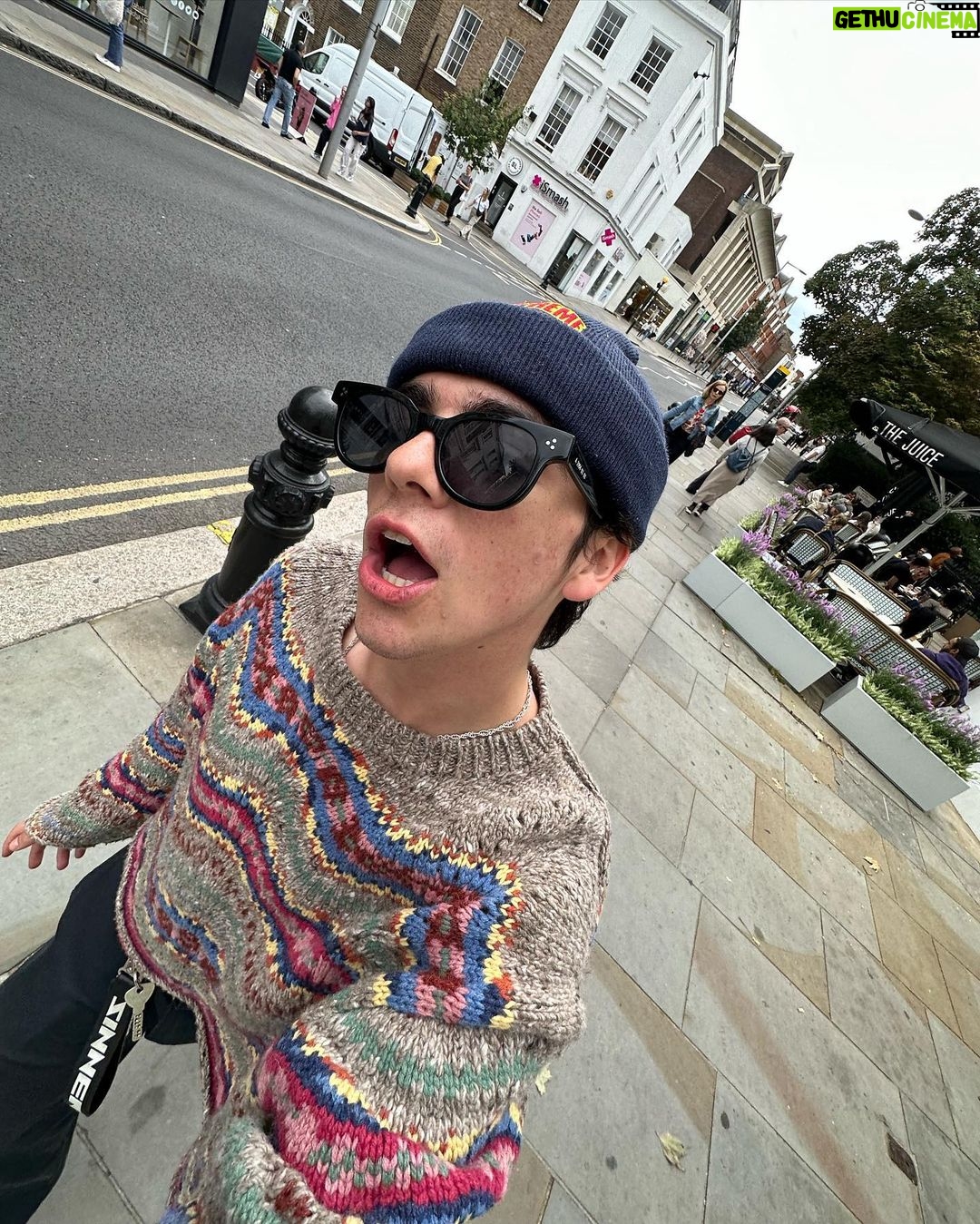 Jack Dylan Grazer Instagram - Haters Are Gonna Perpetually Hate My “Tilted Bulging Rucksack Dog Vibe” But It Ain’t Ever Gonna Change Me Cause I’m In Europe Now And I Will Die In Europe. London, United Kingdom
