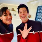 Jack Quaid Instagram - 🖖🏻”Those Old Scientists.” I don’t think I’ve ever had more fun on a set than when I got to play around on the USS Enterprise. The cast of #StrangeNewWorlds were so wonderful and welcoming, getting to (finally) work with my friend @trondynewman in live action was a delight, and it was a straight up honor to be directed by the legendary @jonathansfrakes. I love playing Boimler so goddamn much and to play him in live action was one of the highlights of my career. Thank you, Trekkies for such a warm reception! This was a story about fans and none of this would have been possible if not for you. RRRIKER! . . . #StarTrek #startrekstrangenewworlds #lowerdecks #startreklowerdecks #boimler #mariner #thoseoldscientists