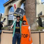 Jack Quaid Instagram - Cone you believe we’re still here?! Strike captain / all powerful cone @elyhenry and I are wishing our @sagaftra negotiation committee the best for tomorrow’s negotiations! Let’s do this! #sagaftra #sagaftrastrong 🍦🦺 Los Angeles, California