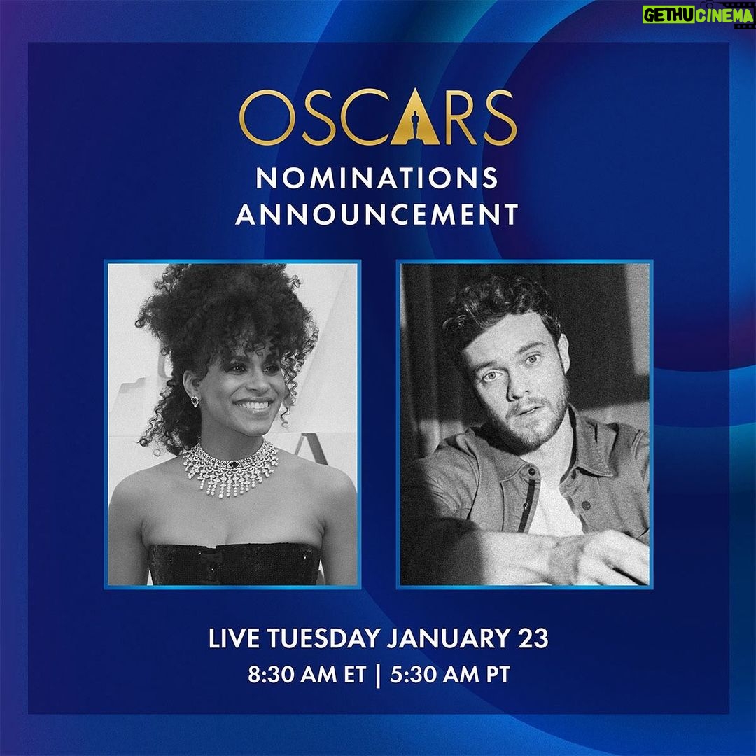Jack Quaid Instagram - Well this is nuts. Join the legendary @zaziebeetz and I on Tuesday, January 23rd at 8:30 AM ET / 5:30 AM PT to watch us announce @theacademy award nominations! You can live stream on Oscar.com, Oscars.org, or on the Academy’s Instagram, YouTube, TikTok or Facebook to see who is headed to the 96th Academy Awards. #oscars