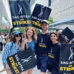 Jack Quaid Instagram - Striking outside Amazon in NYC with THE GIRLS. #sagaftrastrong #sagstrike New York, New York