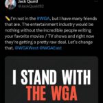 Jack Quaid Instagram - ✏️Support them writers, y’all! #wgastrong