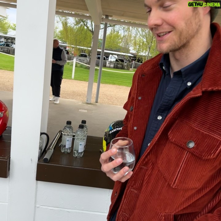 Jack Quaid Instagram - 🏎️Big thanks to my British Dad @simonpegg for taking me out to drive fast things that go vroom-vroom while I’m in town. @goodwoodrrc Goodwood Motor Circuit