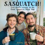 Jack Quaid Instagram - 💥SAN FRANCISCO! I’m doing a LIVE sketch comedy show with my group @sasquatchdosketch on January 4th at the @greatamericanmusichall! We’re so excited to perform for you. Get your tickets now at the LINK IN BIO! #sasquatch #sketchcomedy