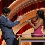 Jack Quaid Instagram - 📽️Wow that was a BLAST! A HUGE thank you to @theacademy for inviting the wonderful @zaziebeetz and I to announce the nominations for the 96th #oscars. It was such an honor to be there. Congrats to all the nominees! #academyawards #nomination The Museum of the Academy of Motion Picture Arts and Sciences
