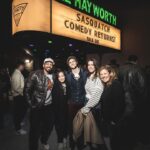 Jack Quaid Instagram - A huge Sasquatch-sized thank you to everyone who came out to our SOLD OUT show at @dynastytypewriter last night. We had an absolute BLAST and we hope you did too. Shout out to our special guests @hjosment, @mccarthyredhead and @jennyzigrino! See ya soon! Photos by @justoffthesix #Sasquatch #sketchcomedy Dynasty Typewriter