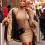 Jackie Aina Instagram - draped in @michaelkors for the @tiktok x @sephora creators summit and absolutely loved this look Times Square, New York City